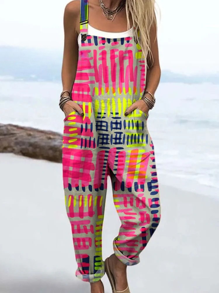 Eimear™ - Printed Summer Dungarees