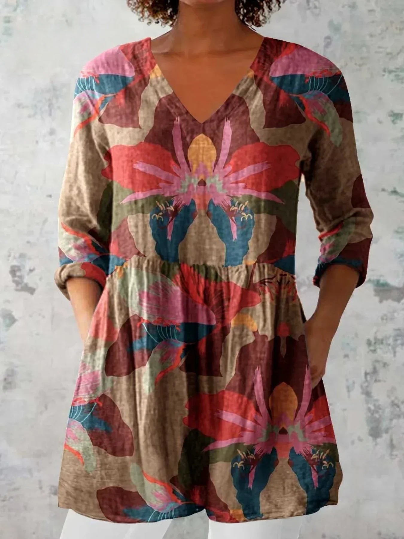 Róisín | Floral Doll Neck Top