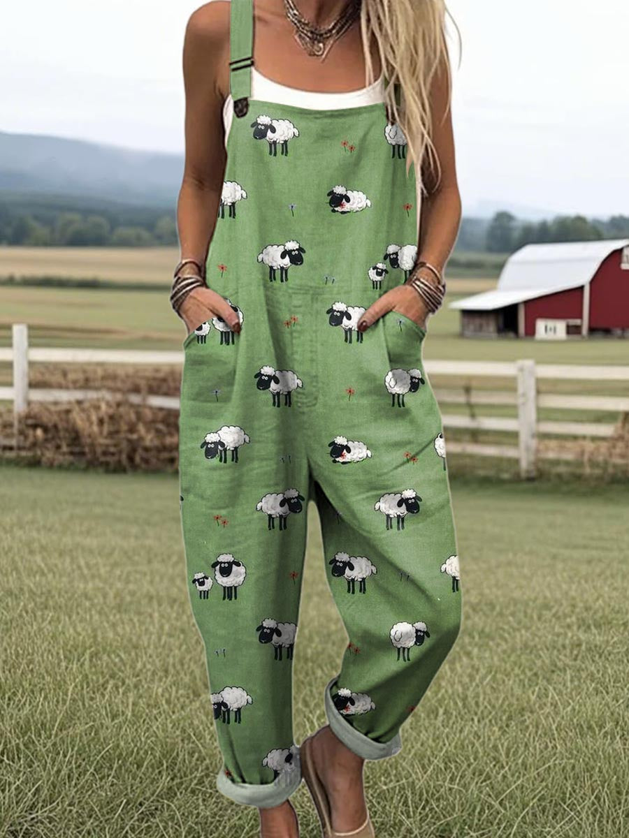 Deirdre™ - Printed Summer Dungarees