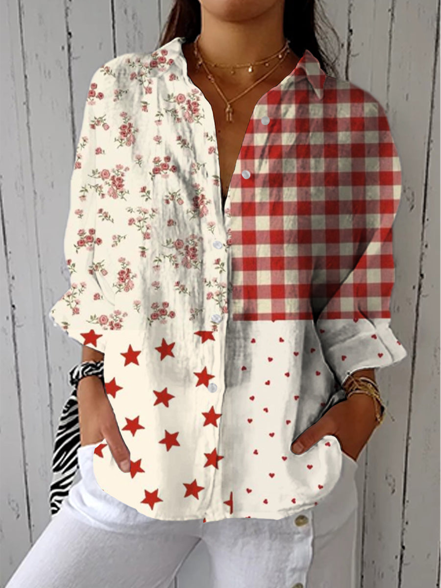 Éabha – Classic Patchwork Blouse
