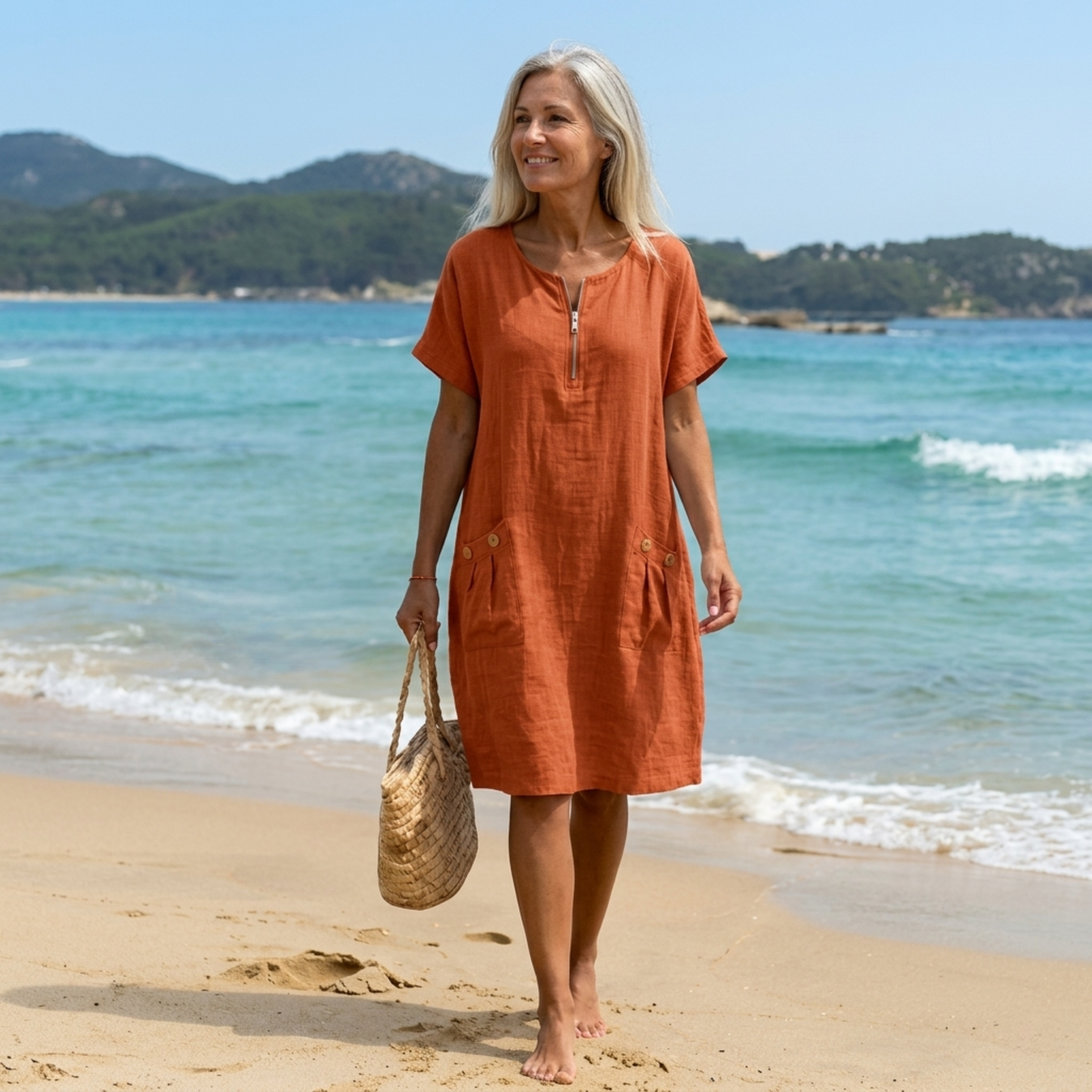 Orla™ | Zip-Front Maxi Dress-