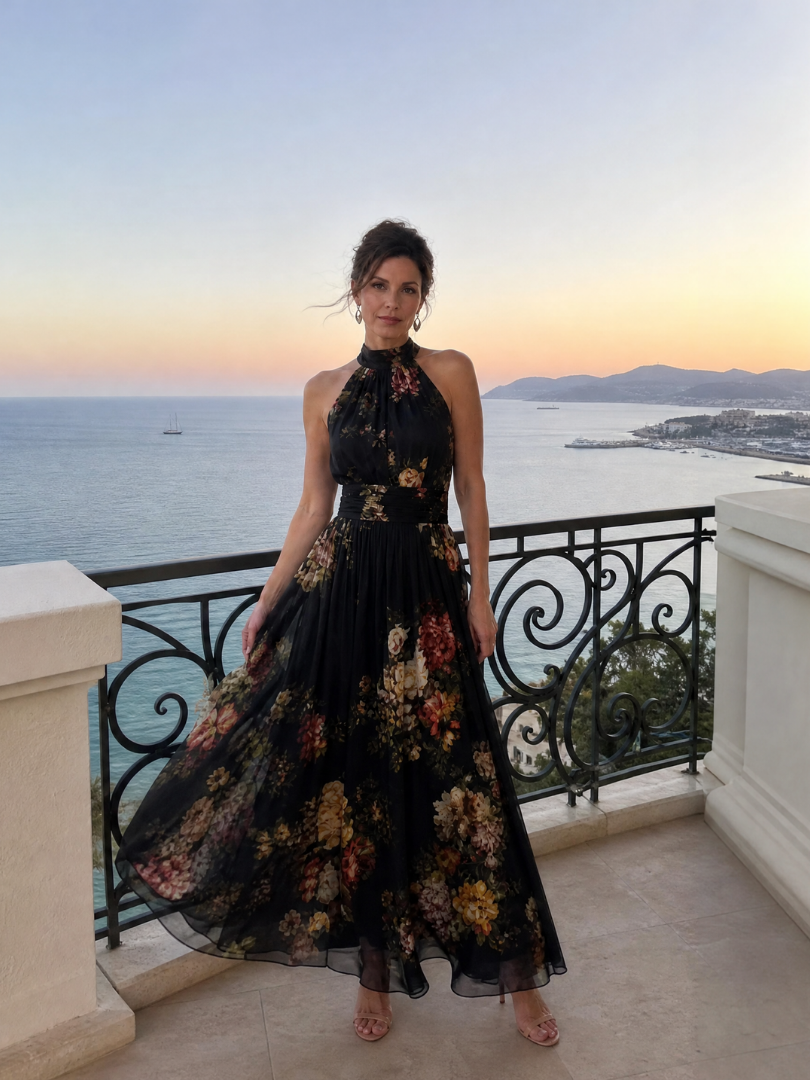 Isibéal | Floral Halter Neck Midi Dress
