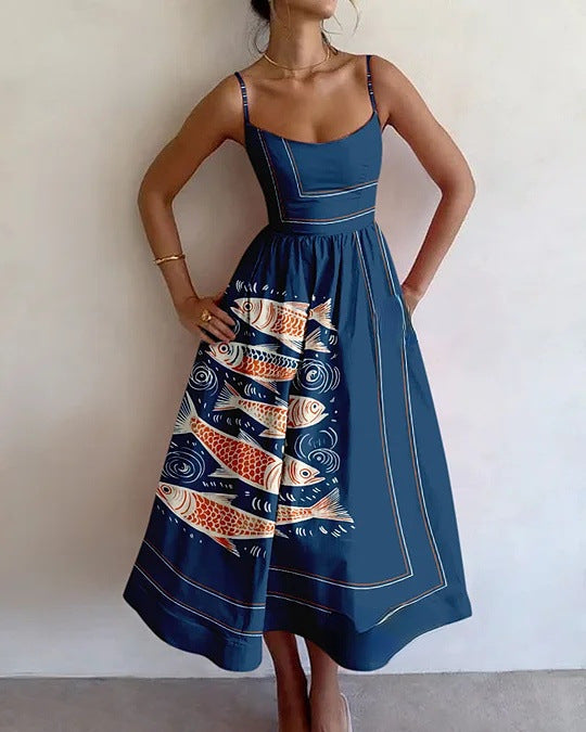 Oonagh | Ocean Tide Midi Dress
