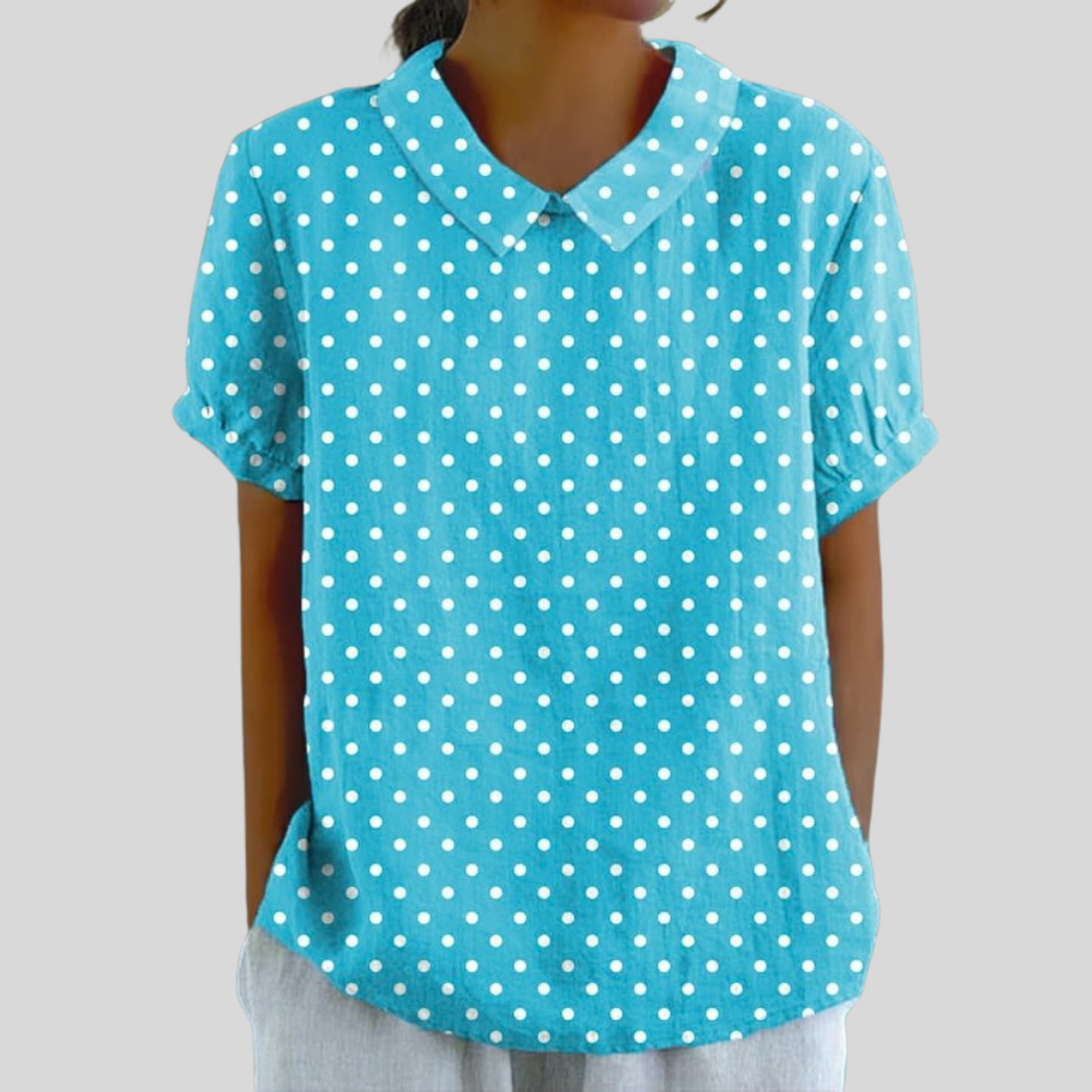 Róisín | Floral Polo Blouse