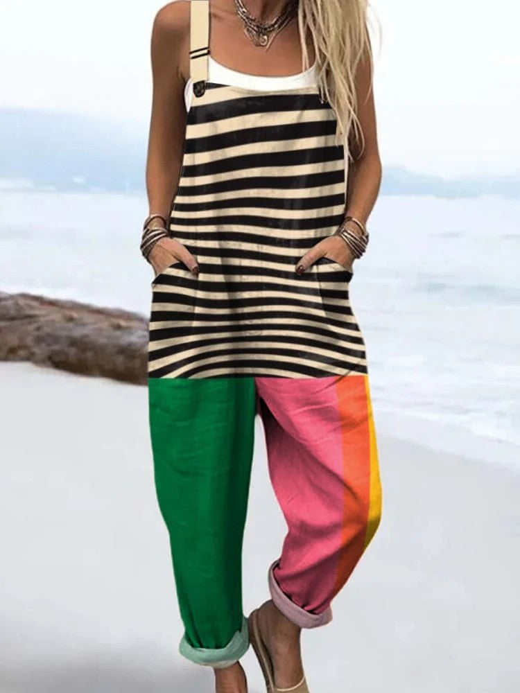 Bríd™ - Striped Summer Dungarees