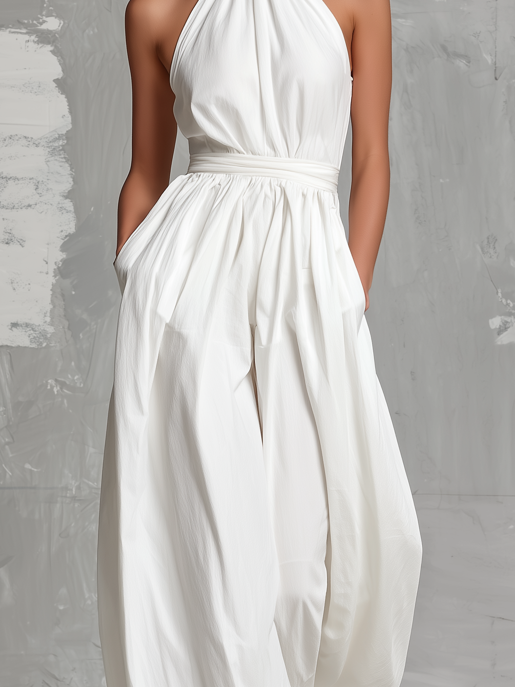 Nuala | Halter-Neck Woven Jumpsuit
