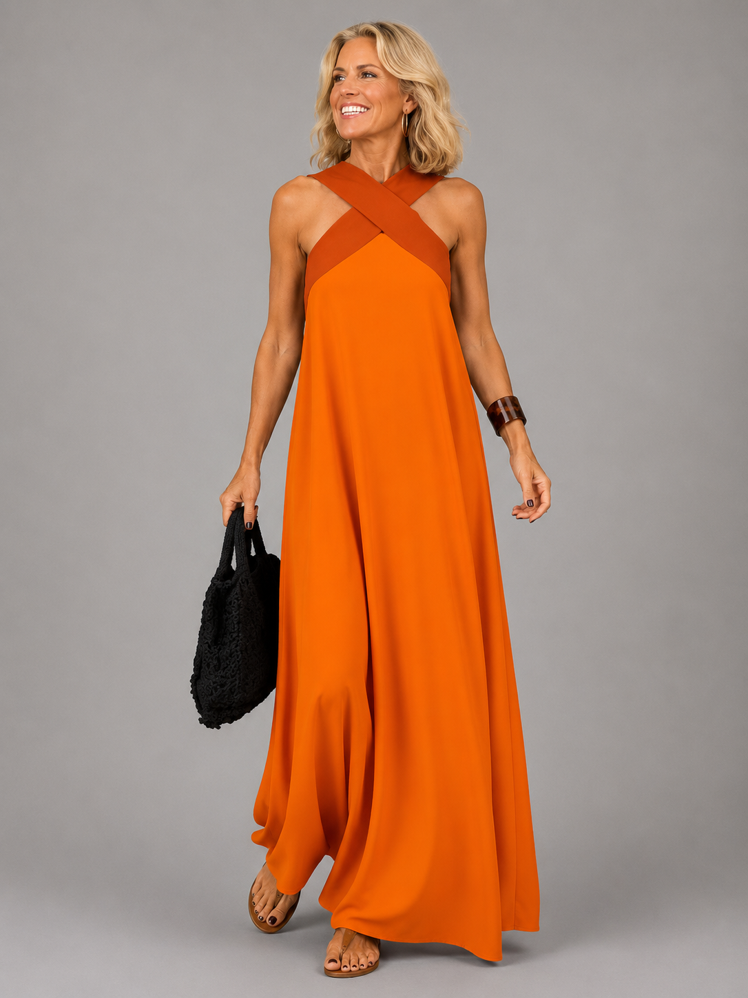 Líadan | Cross-Front Maxi Dress