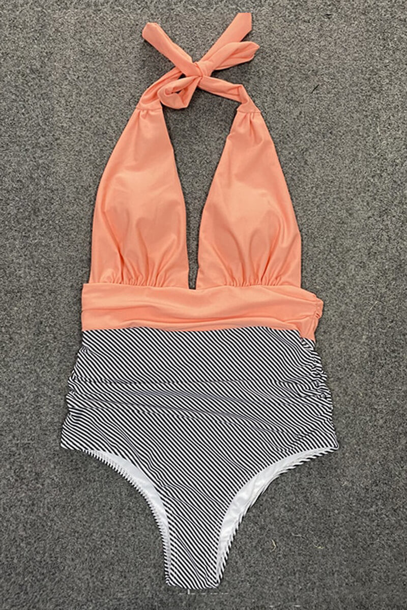 Verano One-Piece Swimsuit with Two-Tone Stripes