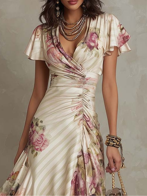 Gráinne | Vintage Floral Midi Dress