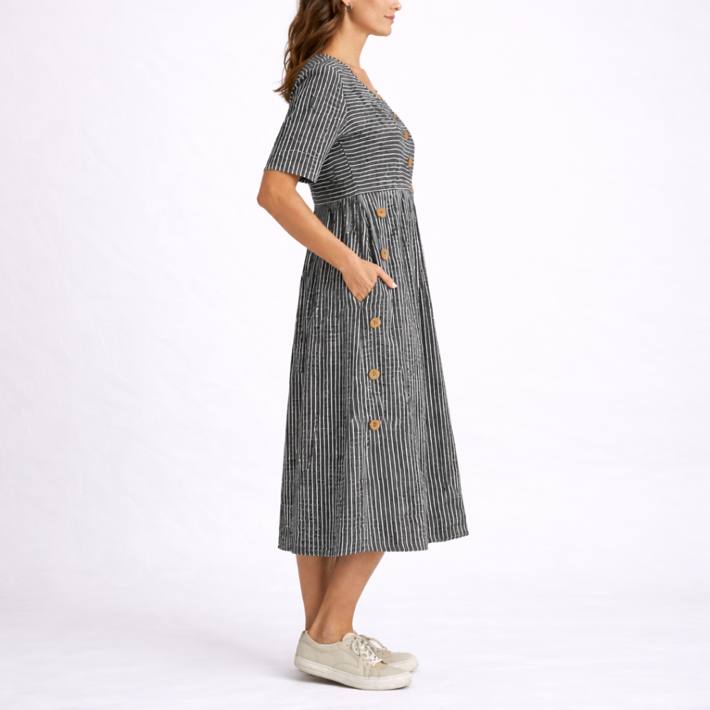Ailish | Striped Midi Dress