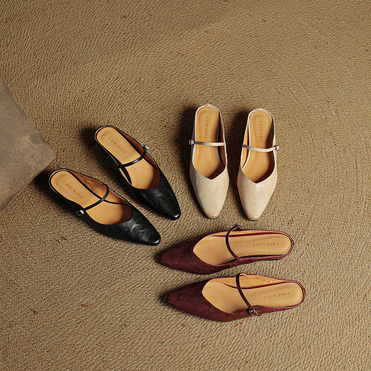 Tríona | Vintage Leather Mules