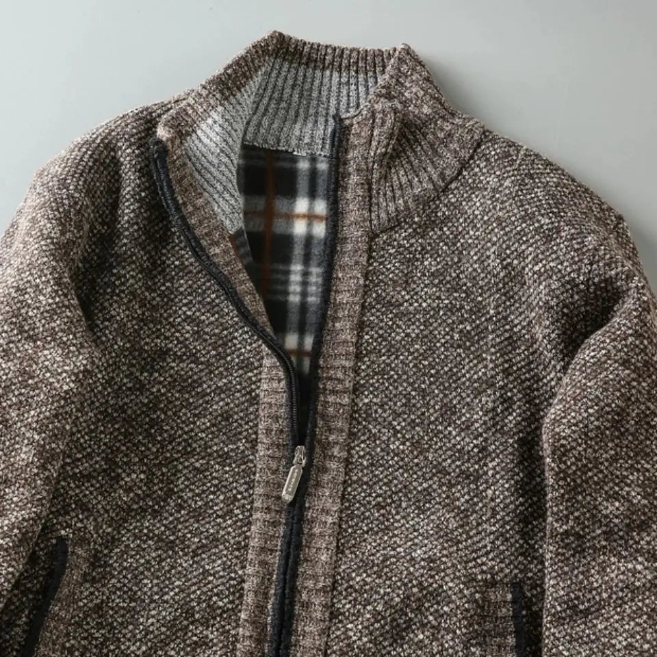 Zip Knit Cardigan | Refined Warmth with a Clean Edge