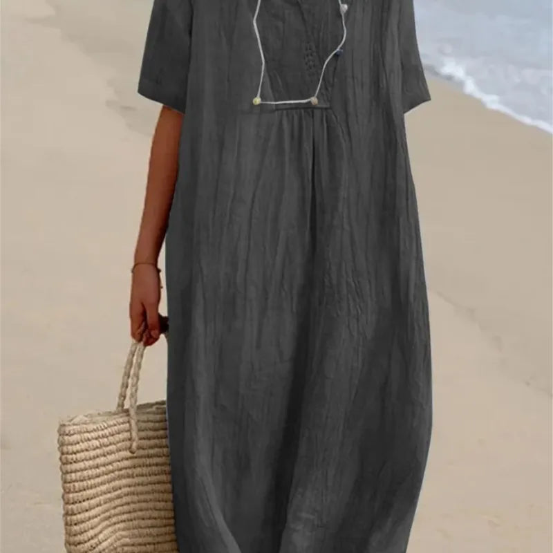 Niamh™ | Relaxed Textured Maxi Dress-