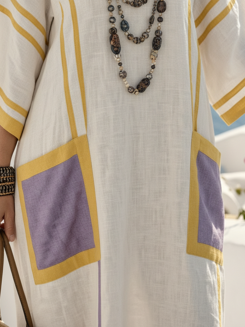 Saoirse | V Neck Short Sleeve Pocket Maxi Dress