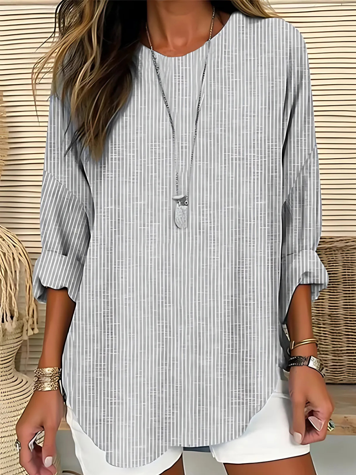 Mary | Trendy Striped Blouse
