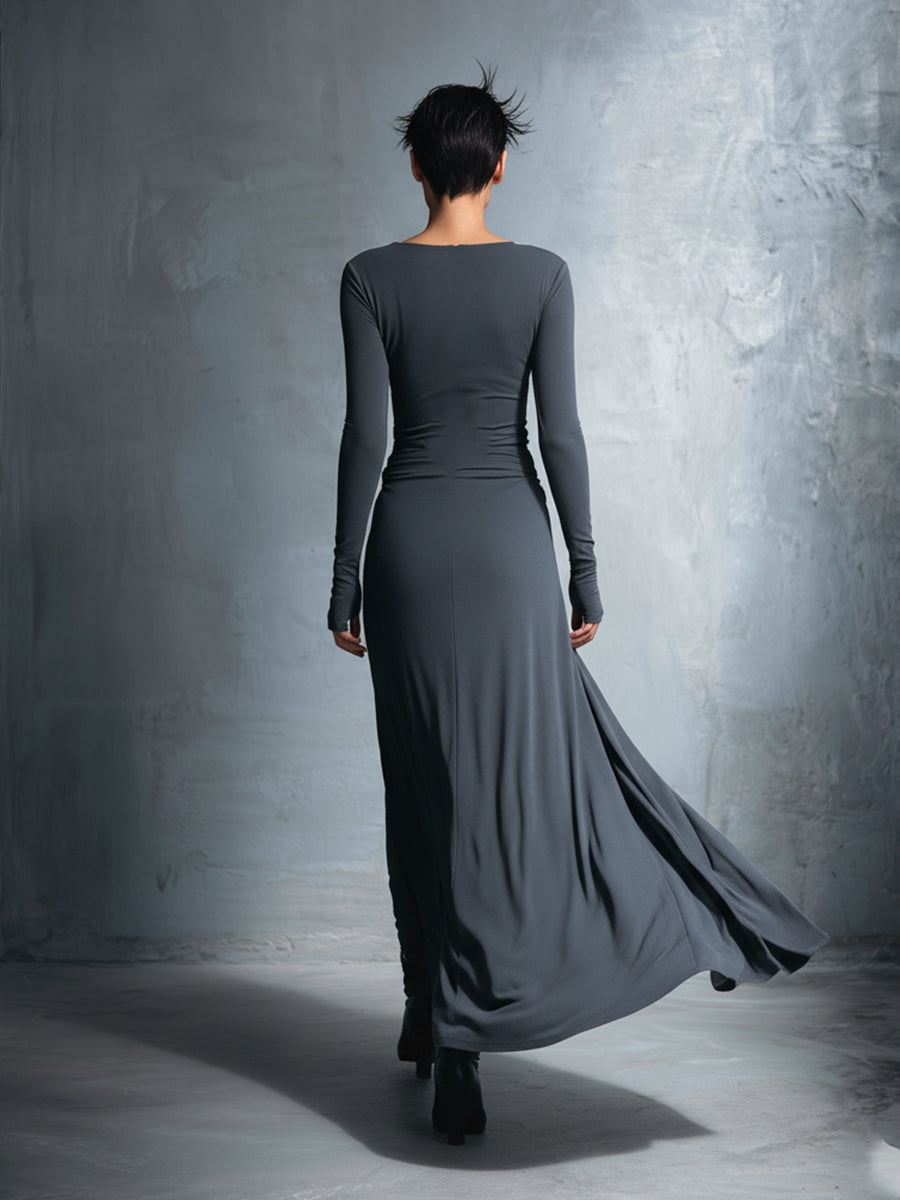 Tuathflaith | Long Dress with Side Knot