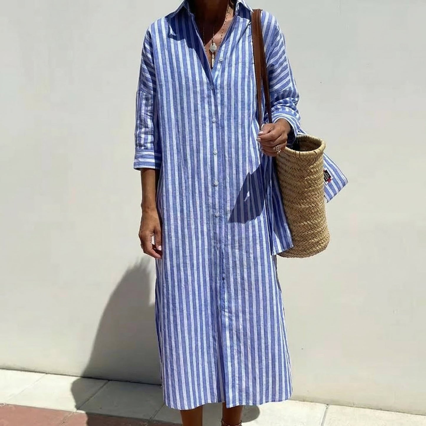 Sheena | Striped Shirt Dress
