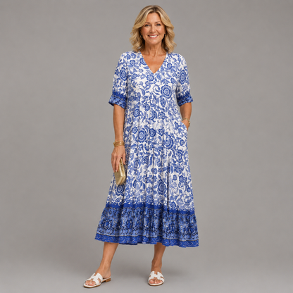 Fionnuala | Floral V-Neck Dress