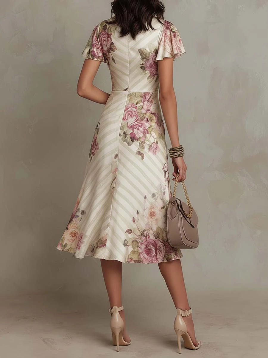Gráinne | Vintage Floral Midi Dress