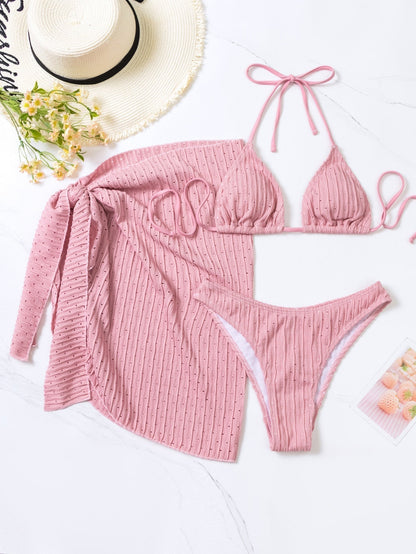 Malibu Bikini - Triangle Top and Skirted Bottom (3-Piece Set)