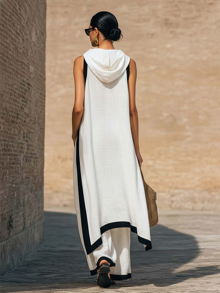 Achtan | Asymmetrical Tunic and Wide-Leg Pants Set