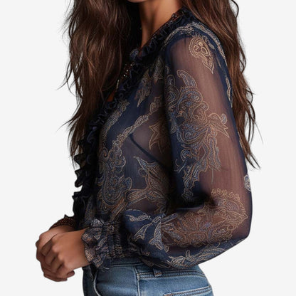 Séanait | Embroidered Statement Blouse