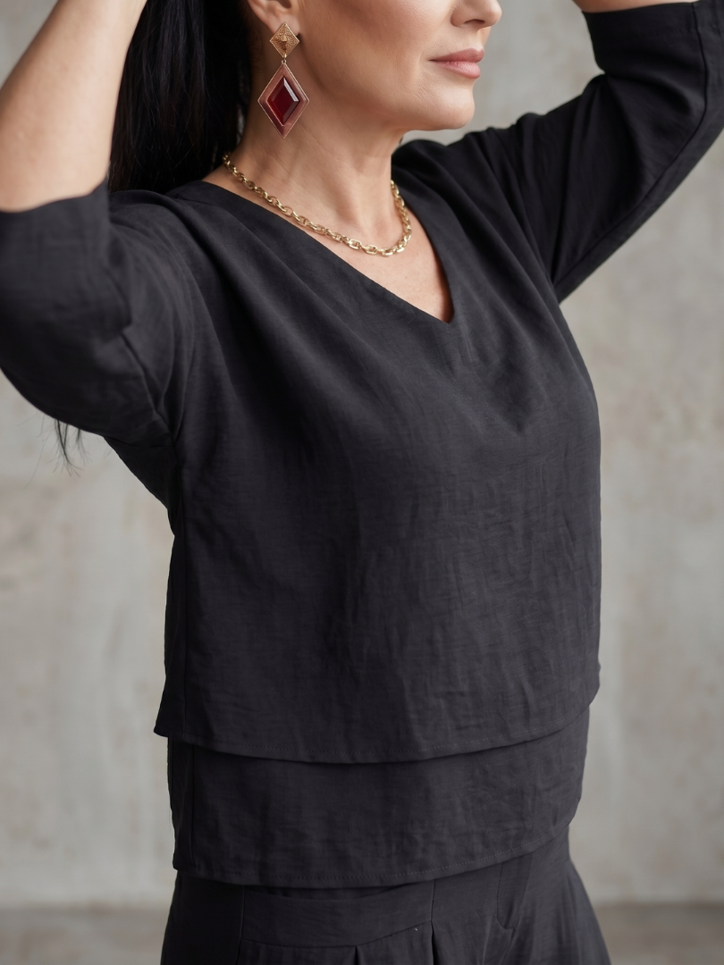 Edana | Layered Top & Wide-Leg Set