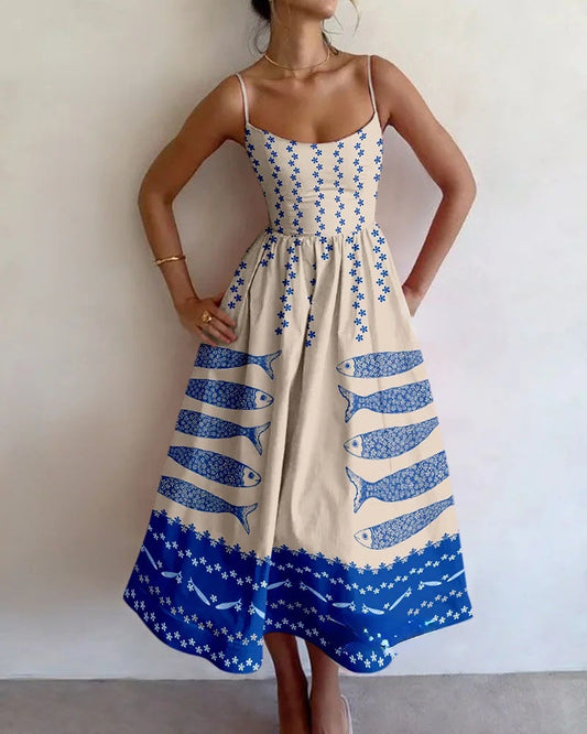 Maureen | Blue Harbor Midi Dress