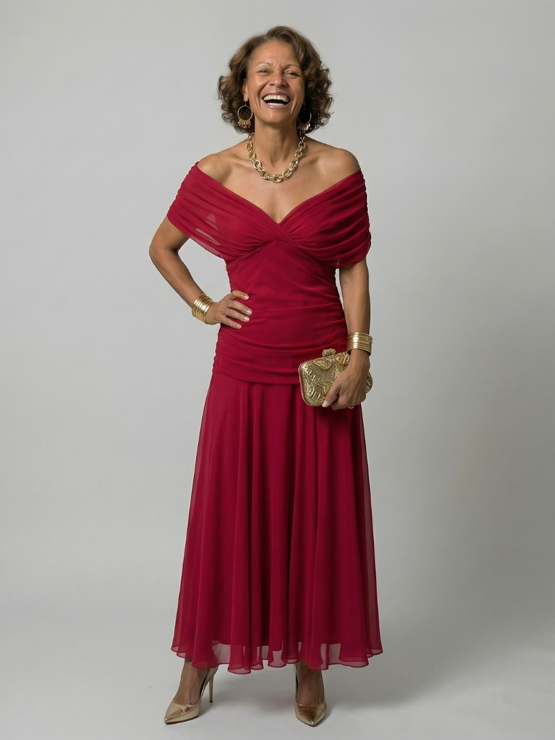 Danu | Off Shoulder Flow Midi Dress