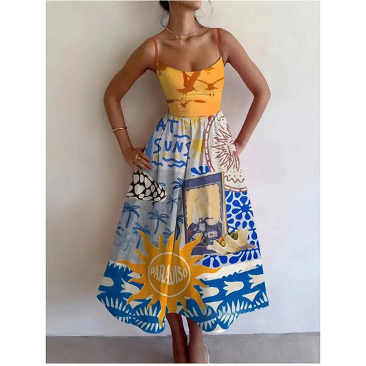 Cliona | Paradise Sun Midi Dress