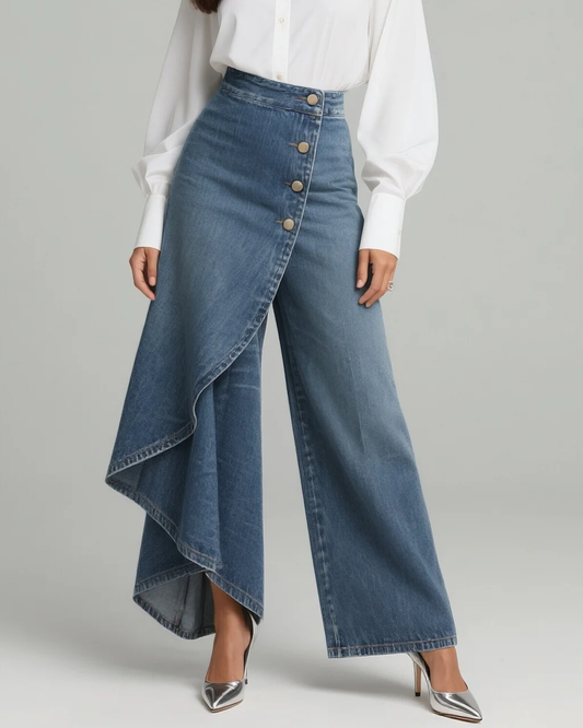Bláthnaid | Denim Wrap Trousers