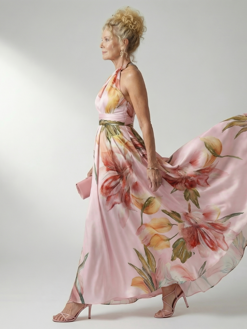 Sodelb | Light Floral Maxi Dress