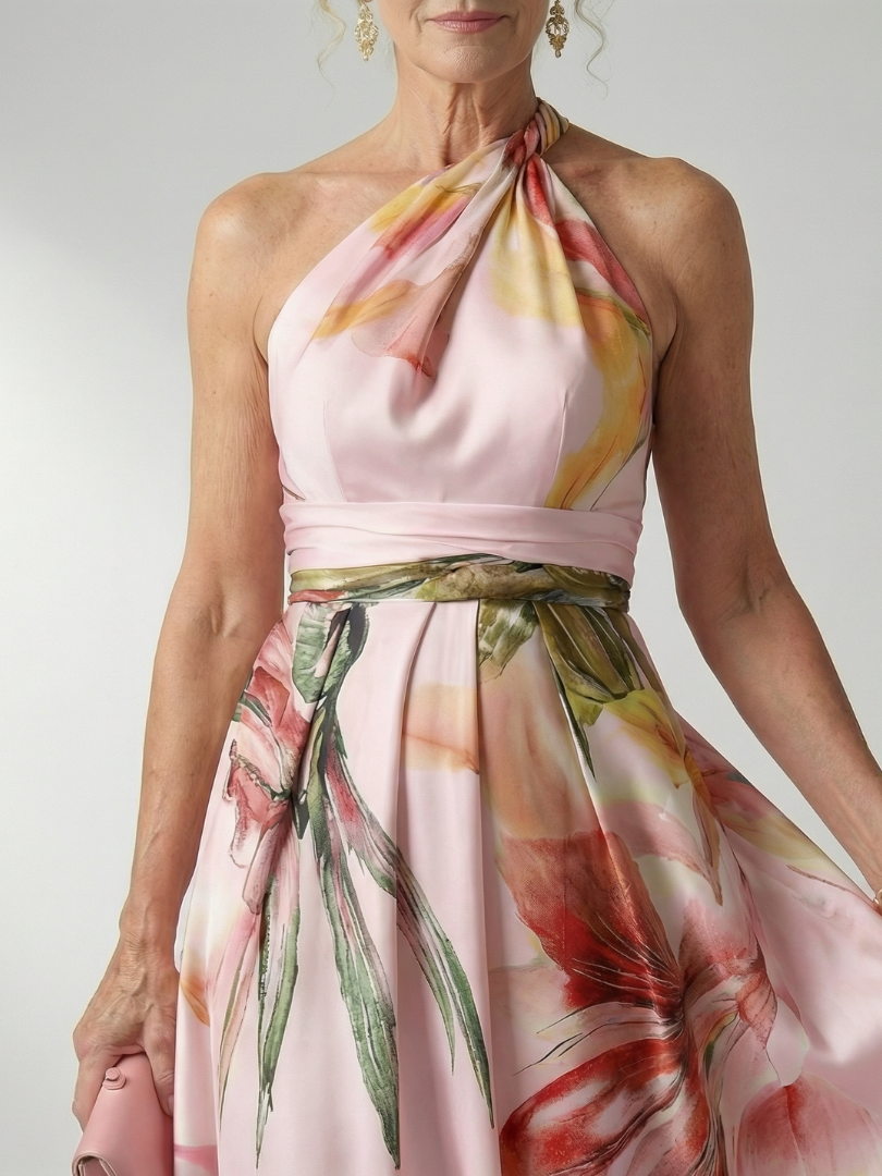 Sodelb | Light Floral Maxi Dress