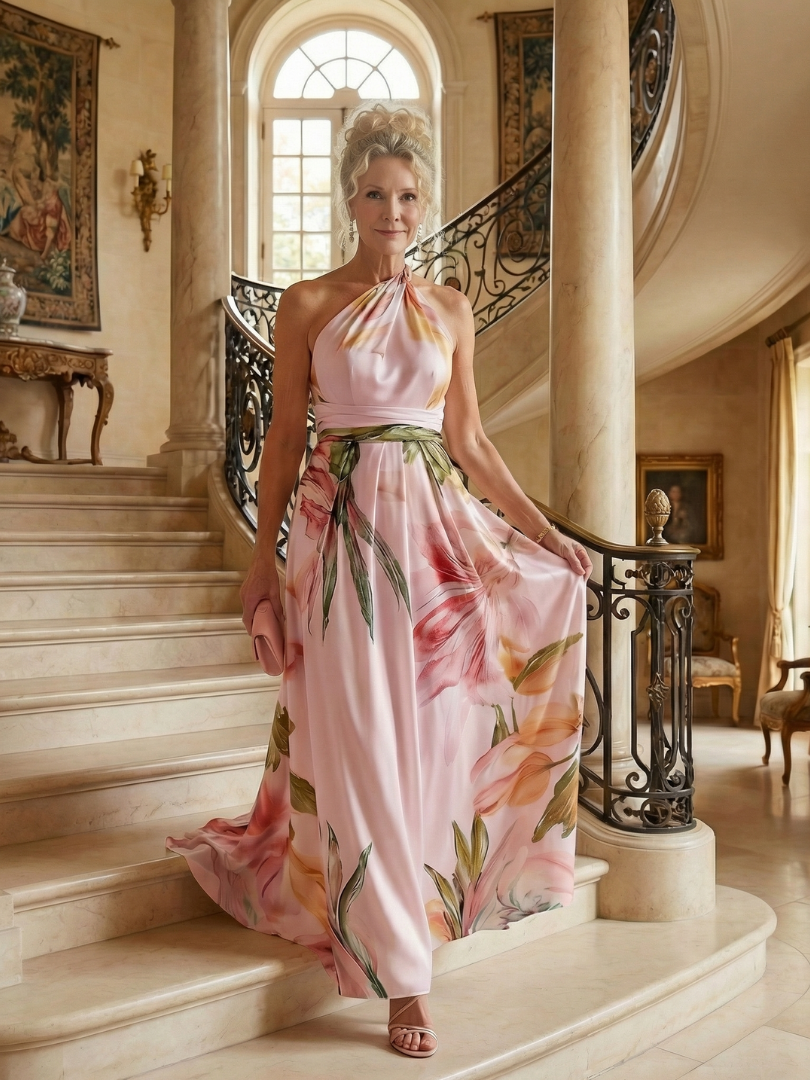 Sodelb | Light Floral Maxi Dress