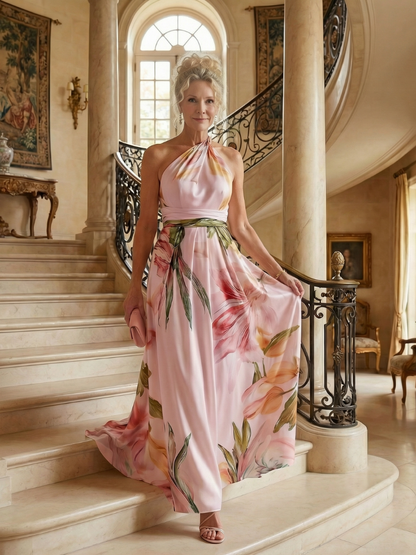 Sodelb | Light Floral Maxi Dress