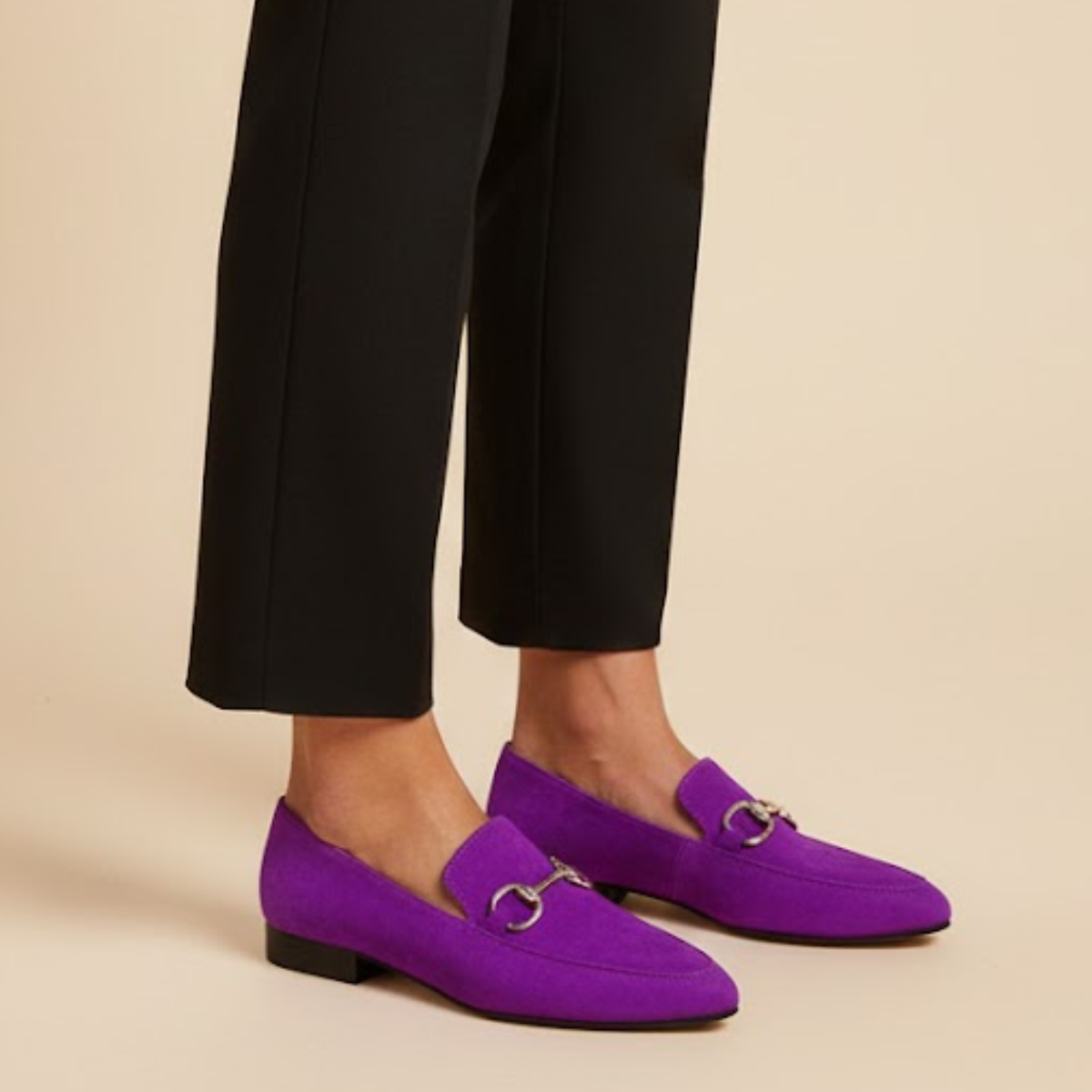 Sorcha | Timeless Suede Loafers with Classic Bit Detail