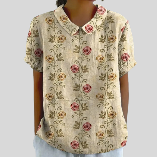 Aoife | Floral Polo Blouse