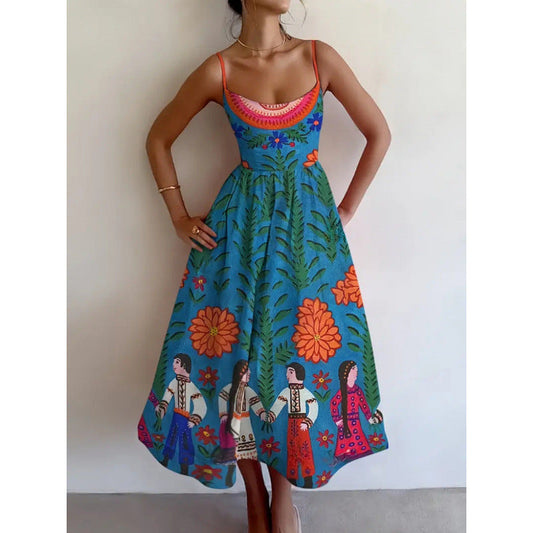 Eileen | Folk Garden Midi Dress