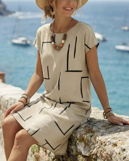 Milou™ | Loose-fitting dress with stripe print