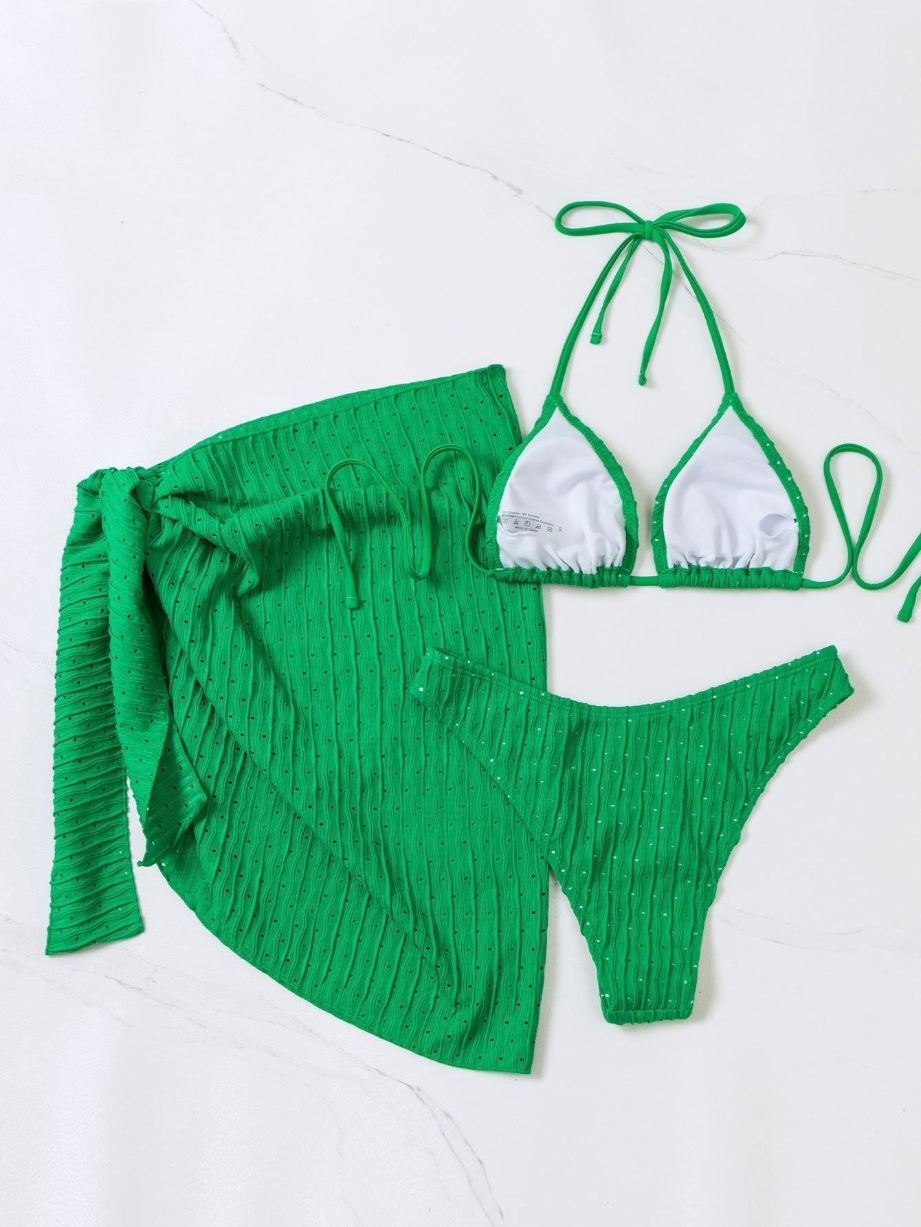 Malibu Bikini - Triangle Top and Skirted Bottom (3-Piece Set)