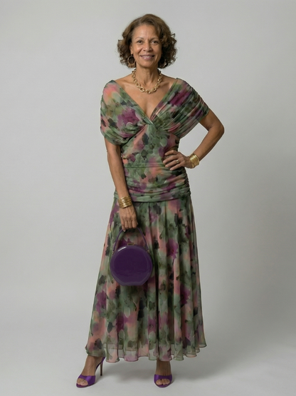 Danu | Off Shoulder Flow Midi Dress