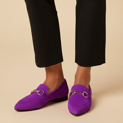 Sorcha | Timeless Suede Loafers with Classic Bit Detail