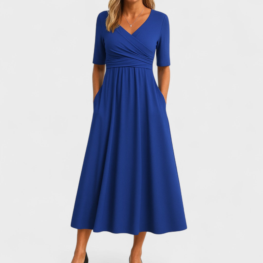 Cathleen | Elegant Midi Dress with Pockets