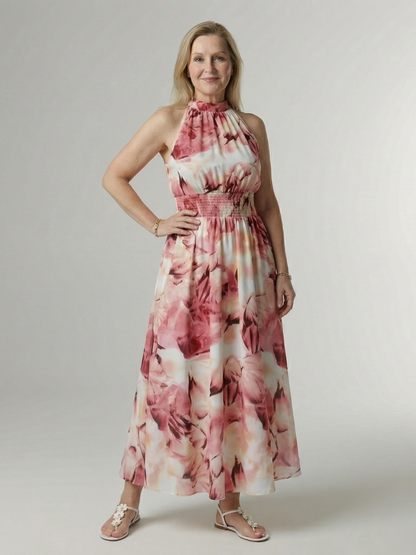 Mongfhinn | Gathered Halter Midi Dress