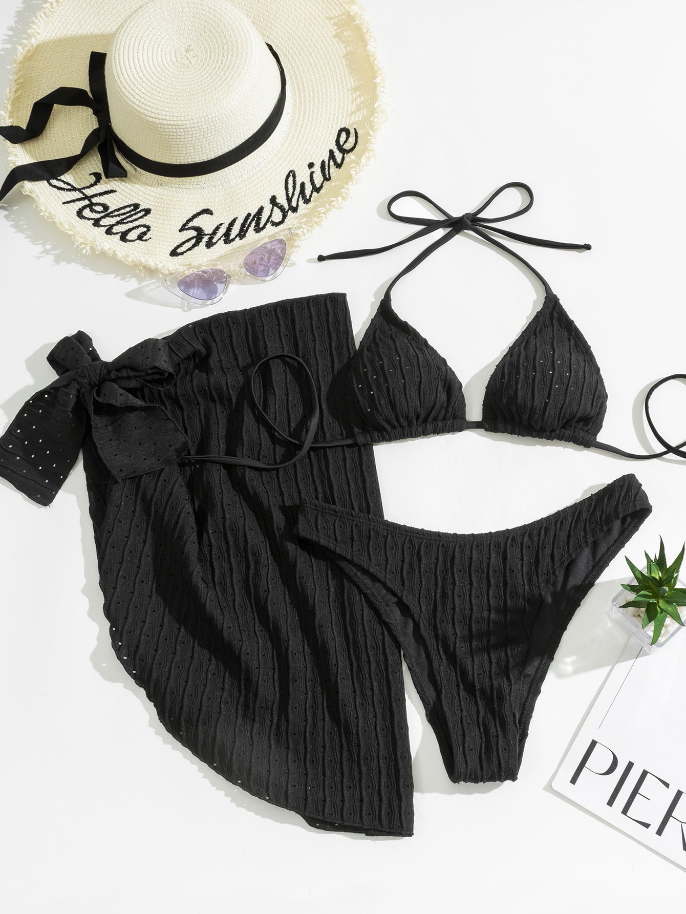 Malibu Bikini - Triangle Top and Skirted Bottom (3-Piece Set)