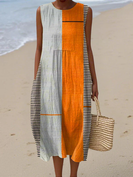 Aobh | Colourblock Midi Dress