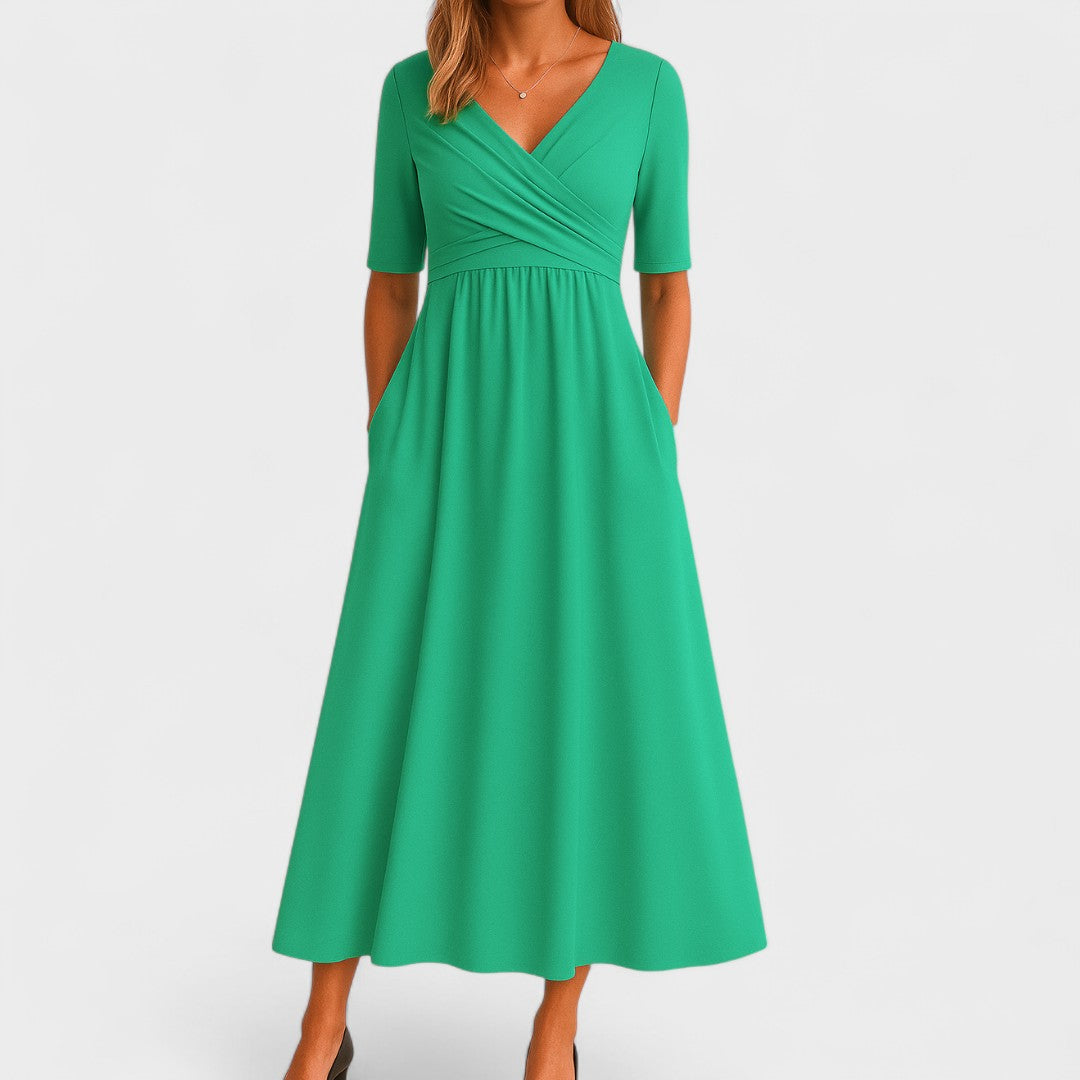 Cathleen | Elegant Midi Dress with Pockets