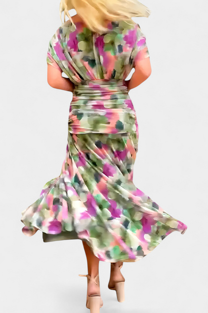 Gormfhlaith | Floral V-Neck Maxi Dress