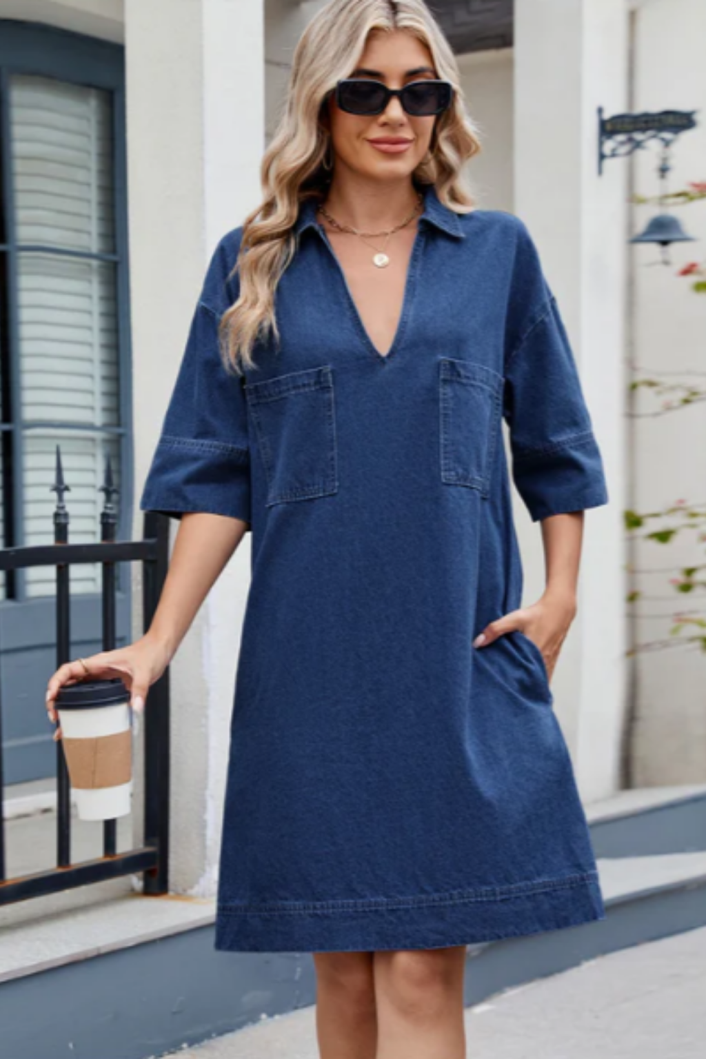 Nuala - Casual Denim Dress