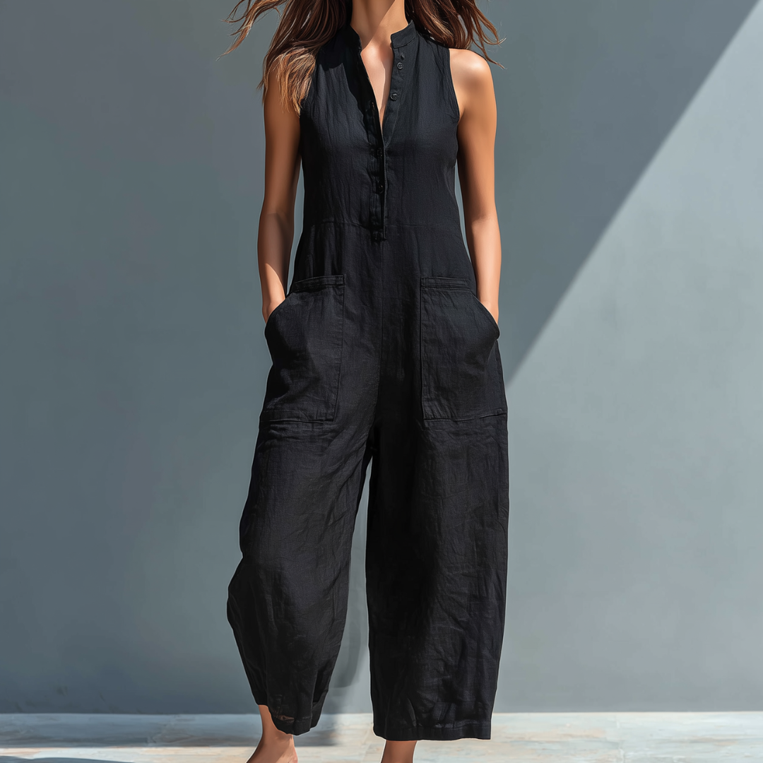 Éabha™ | Sleeveless Mandarin Jumpsuit